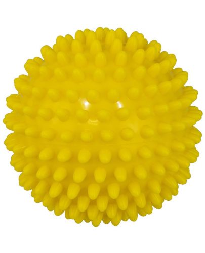 Масажна топка Maxima - 85 mm, плътна с бодлички, жълта - 1