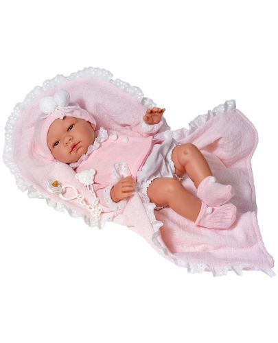 Кукла Asi - Бебе Мария, с розови терлички и одеяло - 1