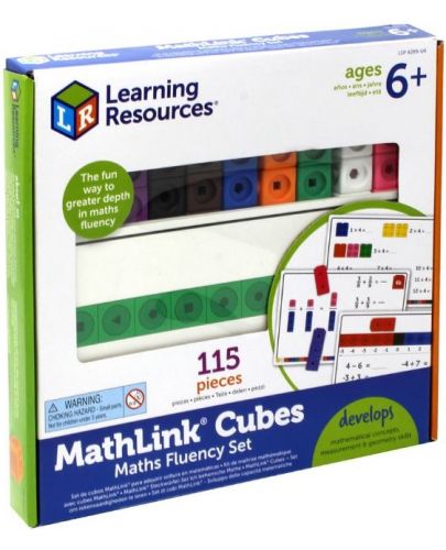 Математически кубчета за сглобяване Learning Resources - Stem, 100 части - 2