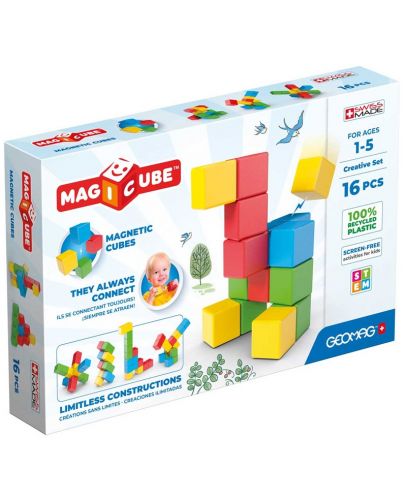 Магнитни кубчета Geomag - Magicube Творения, 16 части - 1