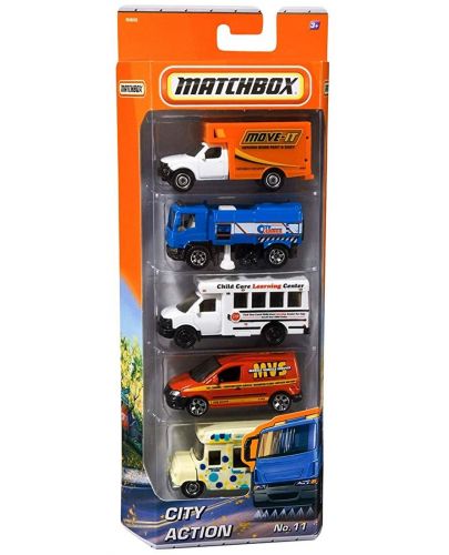 Детска играчка Mattel Matchbox - Комплект 5 бр колички, асортимент - 6