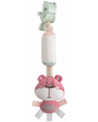Мека играчка с дрънкалка Canpol - Pastel Friends, розова - 1