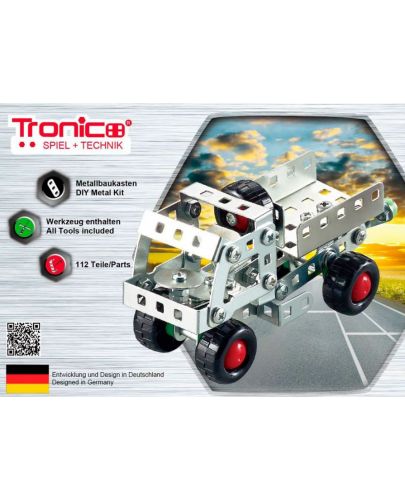 Метален конструктор Tronico - Silver серия, превозни средства, асортимент - 1