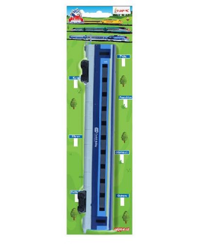Метална играчка Rappa - Вагон"Нашите железници",  30 cm - 2