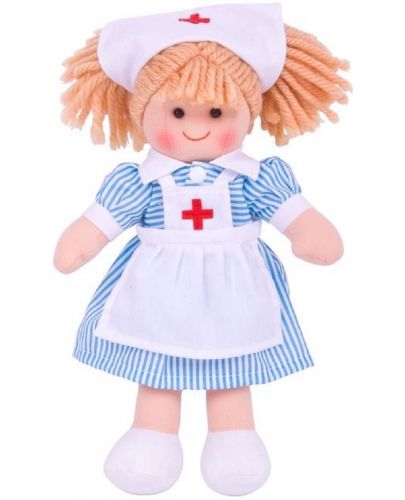 Мека кукла Bigjigs - Нанси, 28 cm - 1