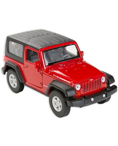 Метална количка Toi Toys Welly - Jeep Wrangler, червена - 1