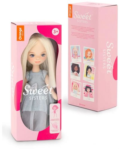 Мека кукла Orange Toys Sweet Sisters - Мия в светлосиня рокля, 32 cm - 2