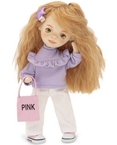 Мека кукла Orange Toys Sweet Sisters - Съни с лилав пуловер, 32 cm - 1