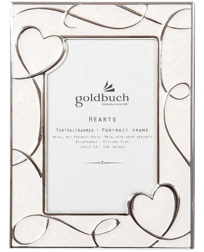 Метална рамка за снимки Goldbuch - Hearts, 10 x 15 cm - 1