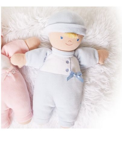 Мека кукла Andreu toys - Бебе Они, синьо, 24 cm - 1