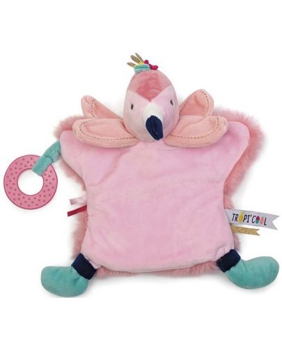 Мека играчка за гушкане Eurekakids - с активности, Фламинго - 1