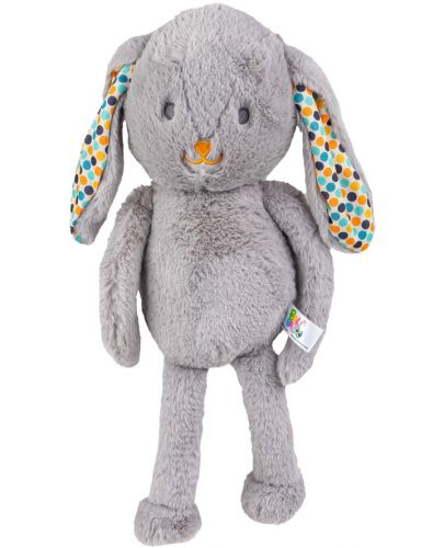 Мека играчка за гушкане Bali Bazoo - Bunny, сива - 1