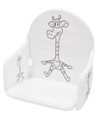 Мека подложка за дървено столче за хранене New Baby - Жираф - 1