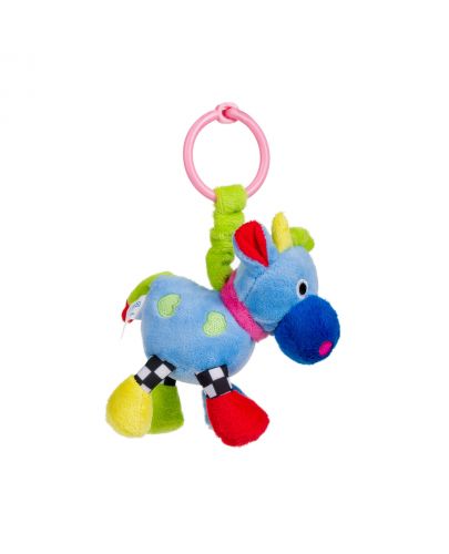 Мека дрънкаща играчка Canpol - Crazy Animals, синя кравичка - 2