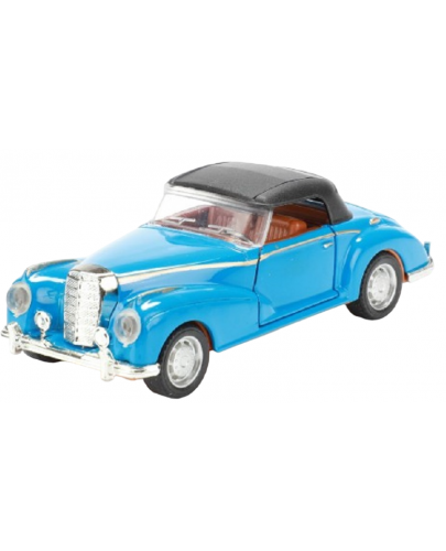 Метален автомобил Toi Toys - Classic, кабриолет с покрив, 1:35, син - 1