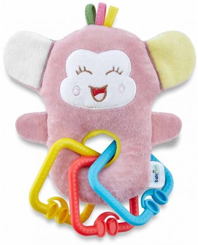 Мека играчка BabyJem - Mini Monkey, Rose  - 1
