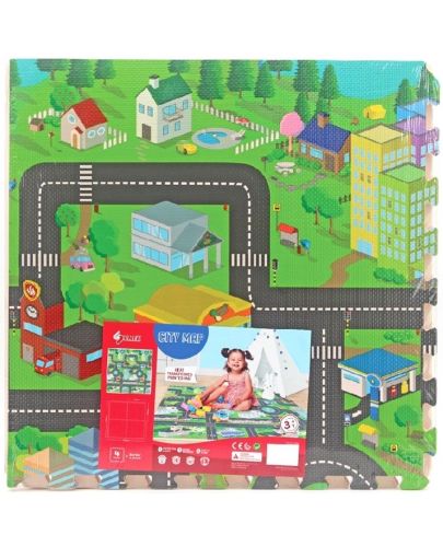 Мек пъзел Sun Ta Toys - Градска карта, 4+8 части - 1