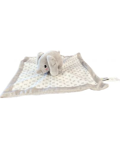 Мека кърпичка с играчка Pearhead - Elephant grey - 3