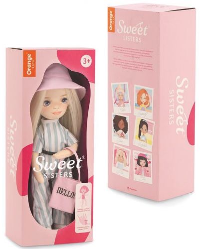 Мека кукла Orange Toys Sweet Sisters - Мия с гащеризон на райета, 32 cm - 7