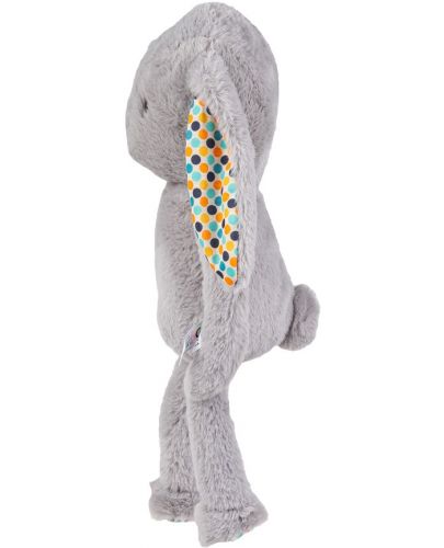 Мека играчка за гушкане Bali Bazoo - Bunny, сива - 3