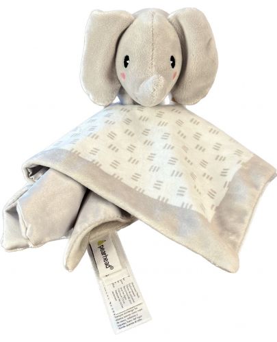 Мека кърпичка с играчка Pearhead - Elephant grey - 1