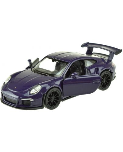 Метална количка Toi Toys Welly - Porsche GT 3, тъмнолилава - 1
