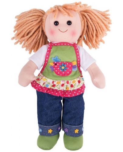 Мека кукла Bigjigs - София, 34 cm - 1
