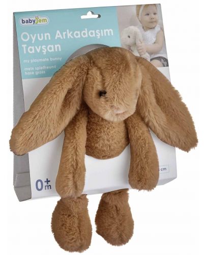 Мека играчка BabyJem - Bunny, Light Brown, 35 cm  - 2