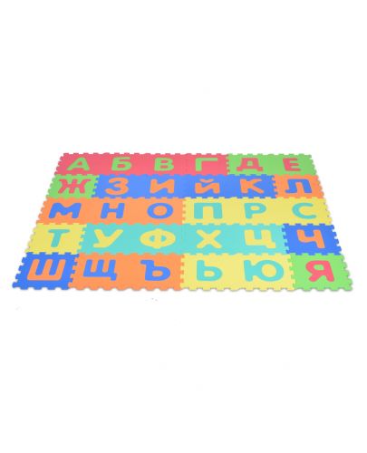 Мек пъзел-килим Moni - Българската азбука - 30 елемента - 1