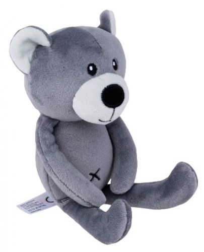 Мека играчка за гушкане Bali Bazoo - Teddy Bear, 20 cm, тъмносива - 2