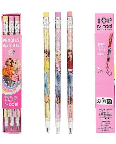 Механични моливи в пастелни цветове Depesche TopModel - 3 бр - 2