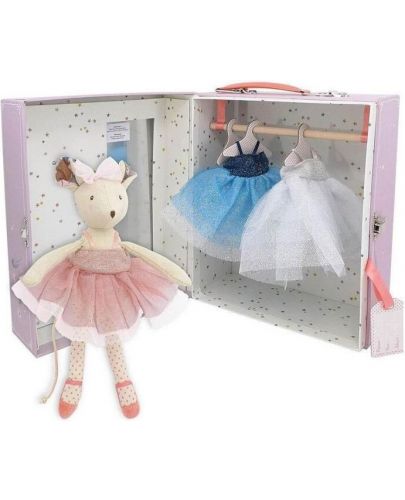 Мека кукла Moulin Roty - Мишле балерина с куфар - 1