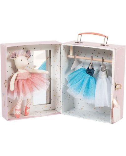 Мека кукла Moulin Roty - Мишле балерина с куфар - 2