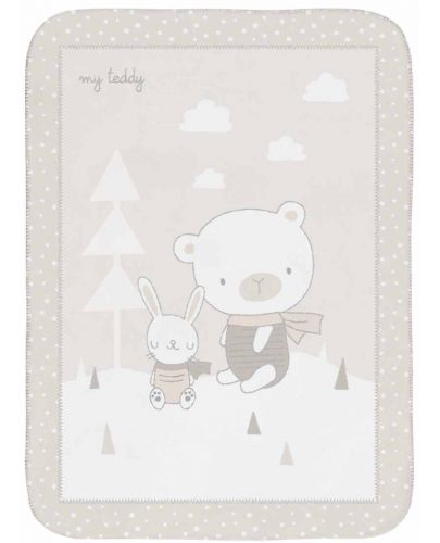 Mеко бебешко одеяло Kikkaboo - My Teddy, 110 х 140 cm  - 1