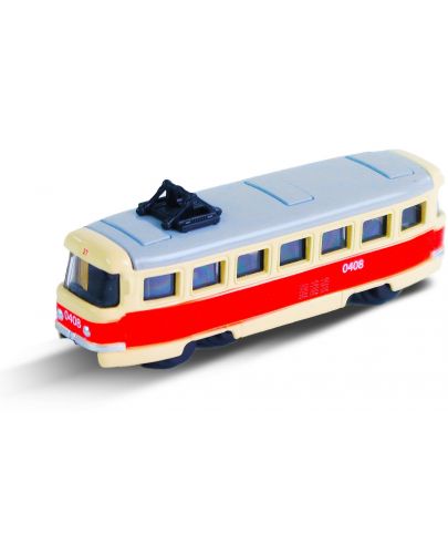 Метална играчка Rappa - Ретро трамвай, 1:162 - 3