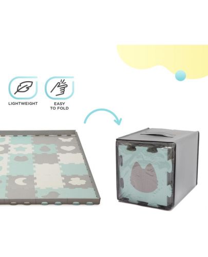 Меко килимче за игра KinderKraft - Luno Shapes, мента - 10