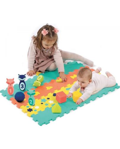 Меко килимче с боулинг и сензорни играчки Ludi  - 5