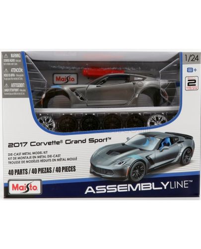 Метална кола за сглобяване Maisto Assembly Line - Corvette Grand Sport, 1:24 - 4