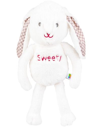 Мека играчка за гушкане Bali Bazoo - Bunny, бяла - 1