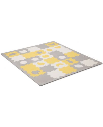 Меко килимче за игра KinderKraft - Luno Shapes,  жълто - 1