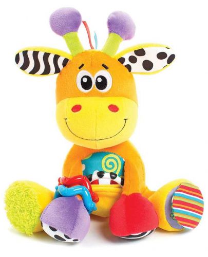 Мека играчка Playgro - Активен жираф, за гушкане, 30 cm - 1