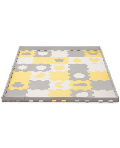 Меко килимче за игра KinderKraft - Luno Shapes,  жълто - 4