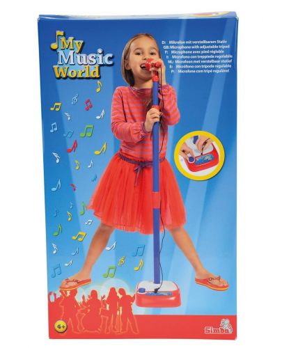 Детска играчка Simba Toys - Микрофон със стойка - 4