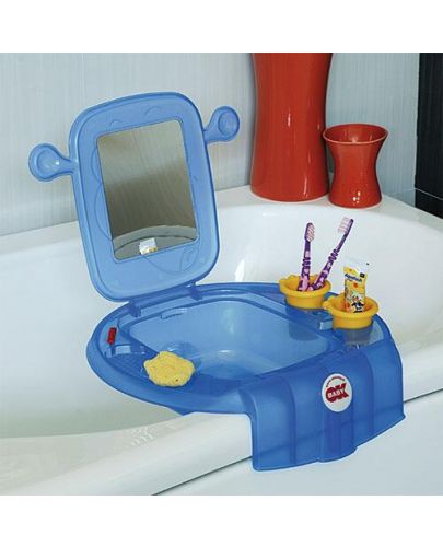 Мини мивка с тоалетка OK Baby - Спейс, синя - 2