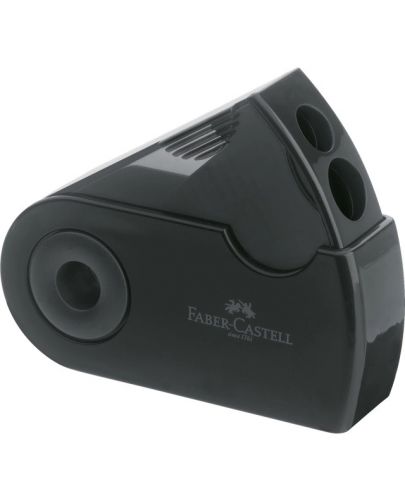 Мини острилка с ръкав Faber-Castell - Черна - 1