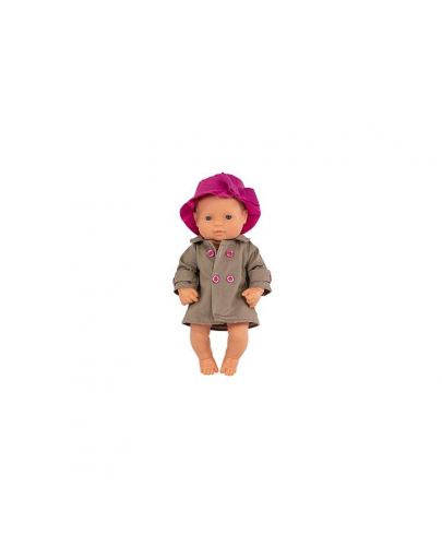 Miniland Кукла 32см момиче с розова шапка - 1
