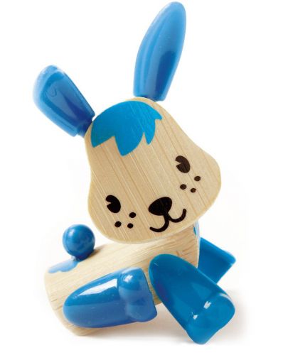 Детска играчка от бамбук Hape - Мини животинка Зайче - 1