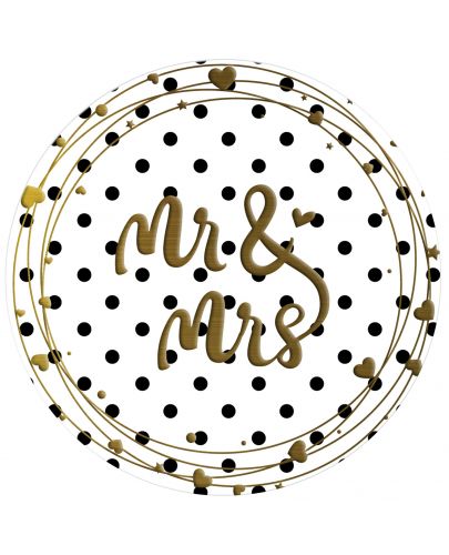 Табелка-картичка - Mr & Mrs - 1