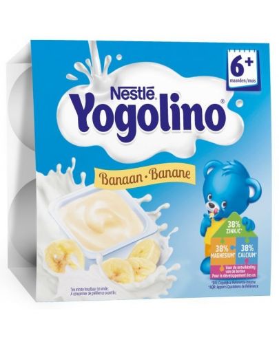 Млечен десерт Nestle Yogolino - Банан, 4 броя, 100 g - 1