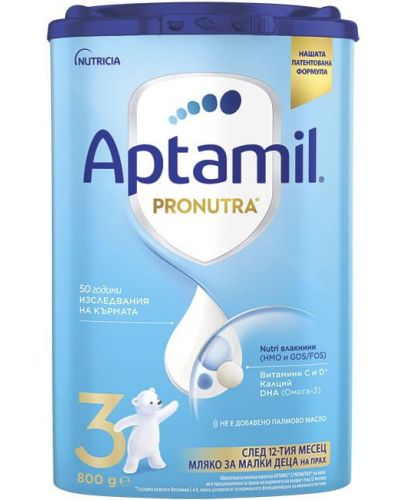 Мляко за малки деца Aptamil - Pronutra 3, 800 g - 1